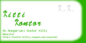 kitti kontor business card